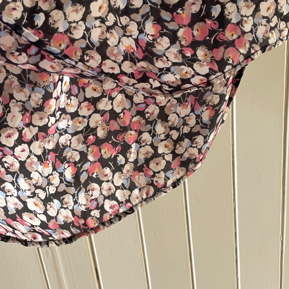 π 2/12$ Pink and Cream Floral Blouse - M - Daniel Rainn - Picture 9 of 11